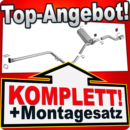 Auspuff mit rohr mitte für - rohr,