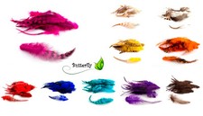 Hahnenfedern CHINCHILLA ca. 8-13cm Vogelfedern Schmuckfedern Echte Federn Hahn