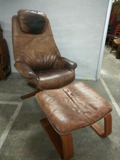 Relax Chair Leder Cognac Norway Lounge Armchair Liege Avantgarde Hjellegjerde