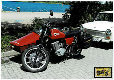 MZ mit Beiwagen Youngtimer Schmuckblatt 1.4