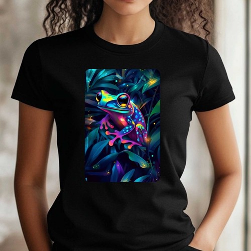 Frauen shirt neon frosch - t-shirt,