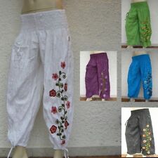 Aladinhose Pluderhose Pantalone Hosenrock Stickerei goa hippie ethno fee psy 