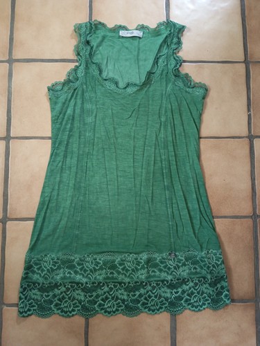 Tredy damen top mit spitze - spitze, gr