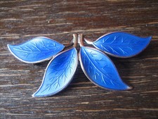 David-Andersen vintage Brosche Willy Winnaess 925 Silber Emaille Enamel brooch