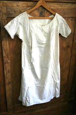 Original altes Leinen Damen-Hemd, Nachthemd, geklöppelte Spitze ca. 1900- 1920 1