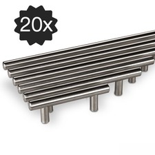 20x Stangengriff Möbelgriff Edelstahl Relinggriff BA 64-320mm G17 Schrank SOTECH