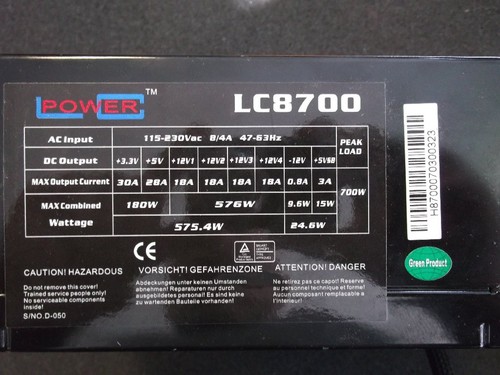 Power lc8700 700w - lc, watt
