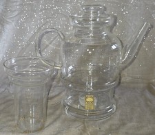 Jenaer Glas Schott Mainz Handarbeit Stövchen Teekanne