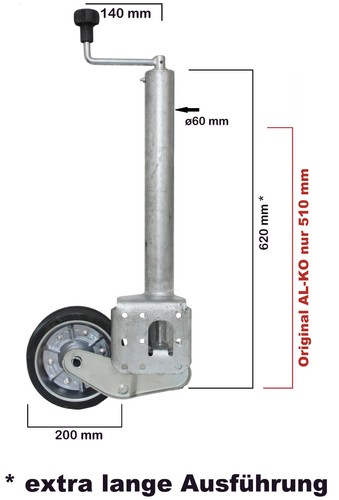 Automatik stützrad alko - stützrad, f.