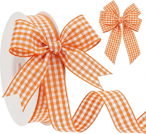Orangefarben weiß kariertes - orangefarben,