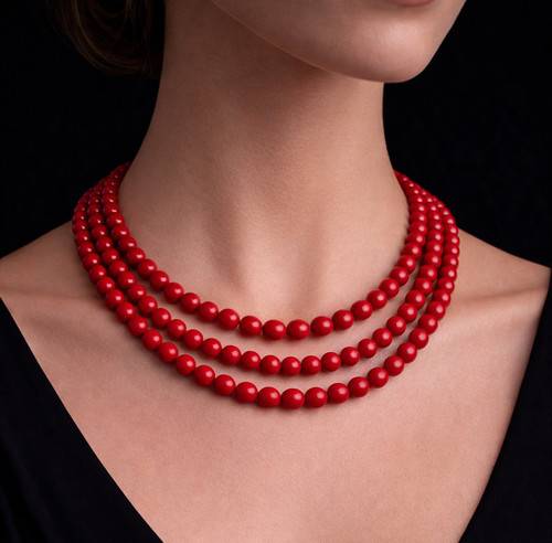 Rote koralle strang - rote,