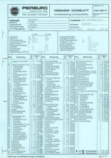 Datenblatt Einstelldaten