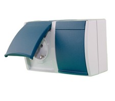 AP Doppelsteckdose IP 44