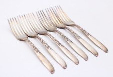 6x Oneida WM Ein Rogers Menügabeln Wildwood Blumenmotiv Vintage Länge 18,5 cm