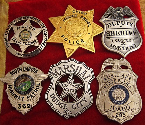 Obsolete police badges - obsolete,