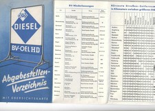 Diesel-Karte BV-OEL HD Trumpf des Dieselfahrers (Aral) 1960 Deutschland