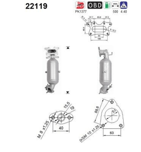 Katalysator für honda civic - für,