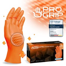 Nitril Handschuhe Werkstatt Einweghandschuhe Grip Einweg Handschuhe Orange M-XXL
