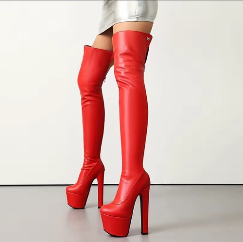 Overknee high heels - overknee,