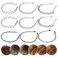 9 Stück Haarreifen Männer