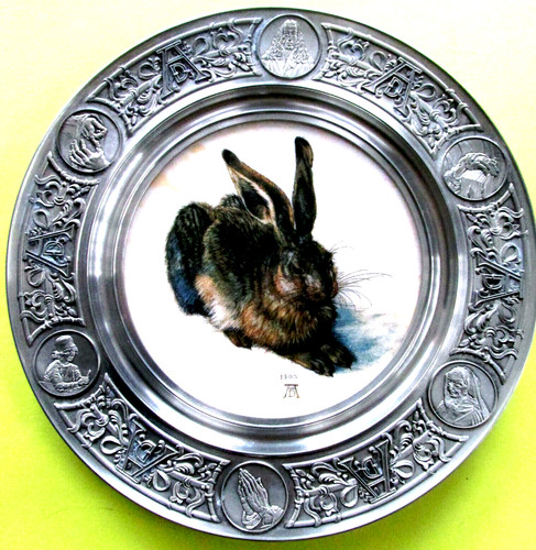 Zinn teller der hase nach - der, hase*