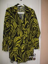Liberty Damen-Longbluse / Tunika  Gr. 2XL schwarz / grün