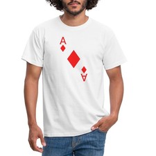 Ass Karo Spielkarte Gruppenkostüm Fasching Männer T-Shirt