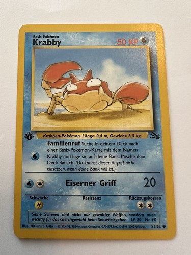 Pokémon karte krabby 1 - krabby,