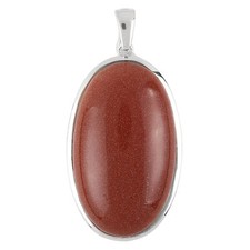 Vario Clip-Anhänger echt Silber 925 Sterling Goldfluss Kettenanhänger 4,5 cm gro