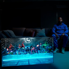 Bild mit LED Beleuchtung "The Last Supper " - Superhelden