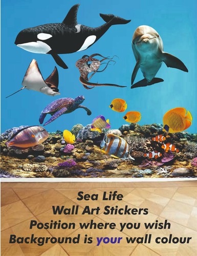 Sea life wandbilder - wandbilder, aufkleber