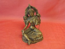 Grüne Tara Shiva Figur  Statue Tibet Messing/Bronze H 17, 5 B 11,5 T 11 cm 735 g