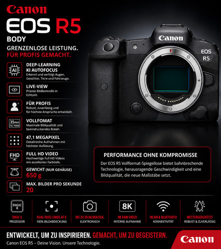 Canon eos body vollformat - eos, r5