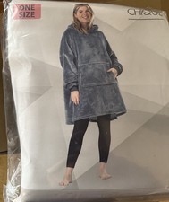 Damen Oversize Hoodie Grau Kuschel Super Weich Warm Snuggle Hoodies