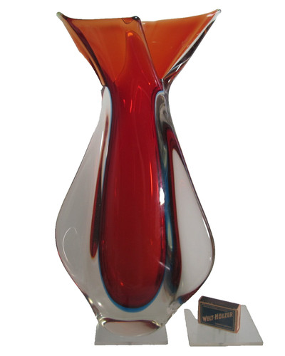 Murano sommerso zipfelvase xxl - murano,