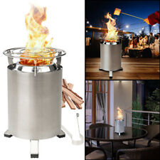 Raucharme Outdoor-Tisch- & Boden-Feuerstelle, Edelstahl, 18x18x25 cm