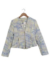 KappAhl Damen Blazer Modern Mehrfarbig Gr. 36; S Polyester Reißverschluss