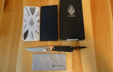Taschenmesser KIZER Comet 154CM Stahl Micarta-Kupfer   Griff