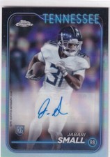 Topps 2024 NFL Chrome No. RA-JSM Jabari Small Rookie Auto Refractor