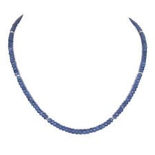 Saphir blau Kette Halskette Safir-Collier V973