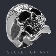 Totenkopf Ring Tag der Toten Biker Gothic Herren Punk US-Größe 8-13 Dia de los Muertos