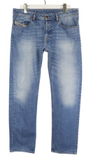 DIESEL Waykee Regular Straight 08390 Jeans Herren W34/L34 Button Fly Whiskers