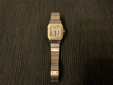 Original Cartier Santos Lady Stahl / Gold Automatik Damenuhr Ref. 0902