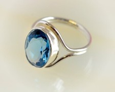 Ring Silber 925 Zirkonia blau