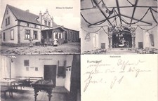 AK Kursdorf bei Fraustadt - 3 Bild Gasthof Bittner, Billard, Saal - gel. 1904