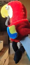 Kuscheltier/Plüschtier Hand Plüschpuppe Papagei mit Vogelstimme rot,blau,gelb