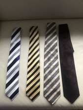 Krawatten x 4  Seide gestreift sehr gut