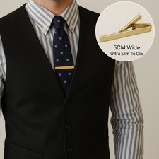 Gold 5CM Slim Herren Krawatte