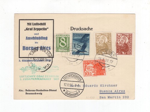 1931 österreich zeppelin - zeppelin, lz