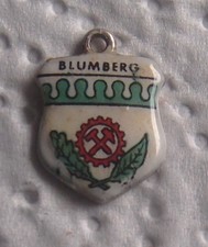 Bettelarmband Wappen Anhänger - Blumberg - Baden Württemberg - 800 Silber !